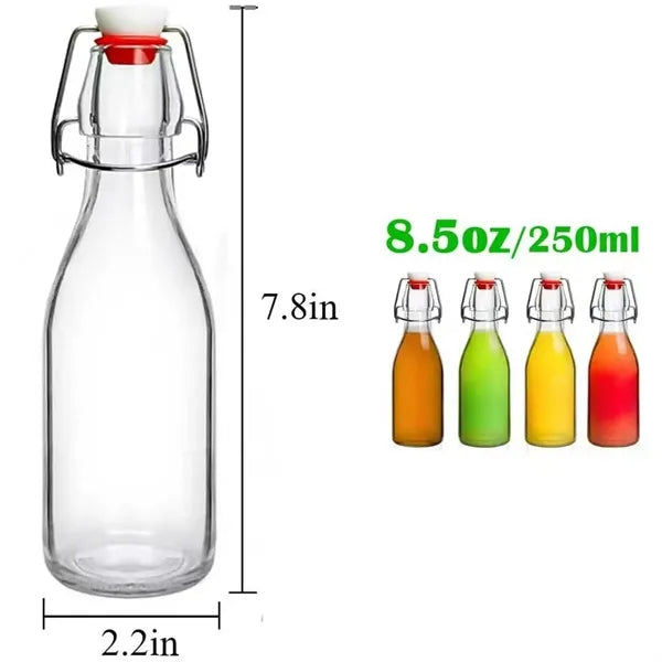 8.5oz Swing Top Glass Bottles