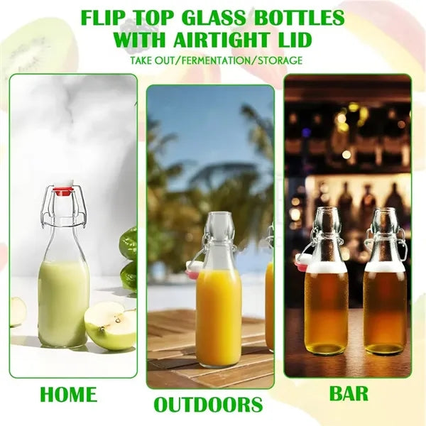 8.5oz Swing Top Glass Bottles