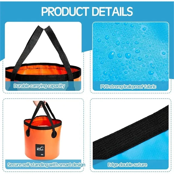 5 Gallon Foldable Bucket with Handle
