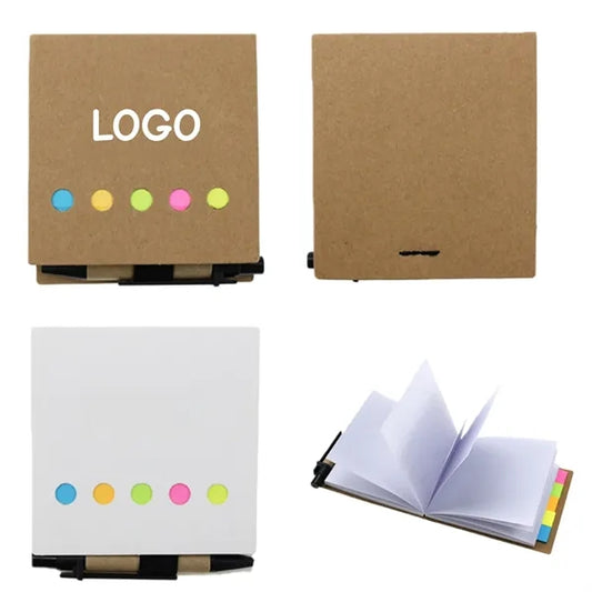 Sticky Notes With Pen Custom Logo Memo Pad Set Free Shipping