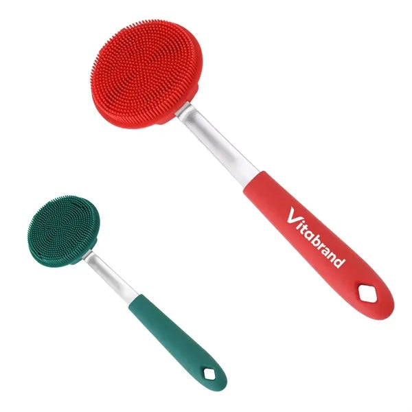 Silicone Pot Scrubber Brush Long Handle Non-Scratch