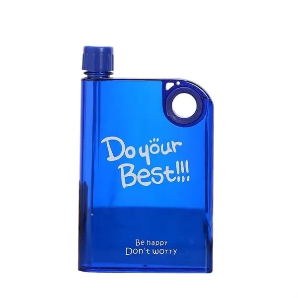 Frosted flat water bottle