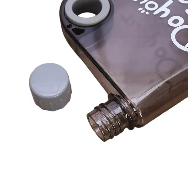 Frosted flat water bottle