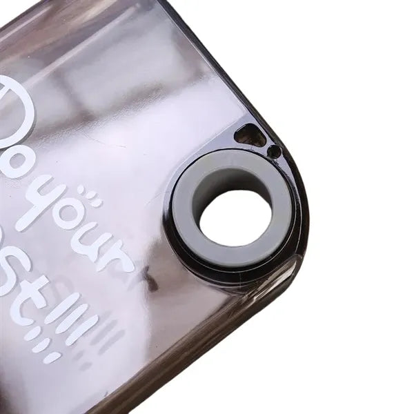 Frosted flat water bottle