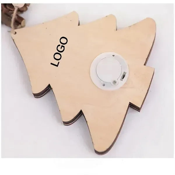LED Illuminated Wooden Christmas Ornament