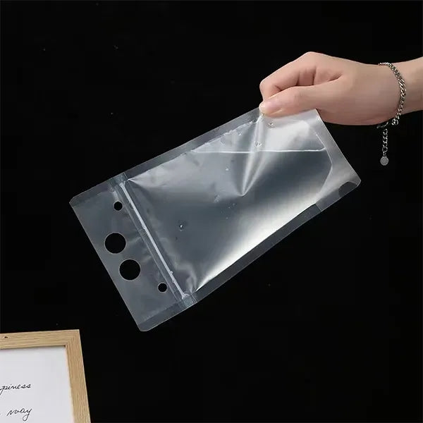 Portable 17oz Tote Sealed Drinks Pouches With Straw
