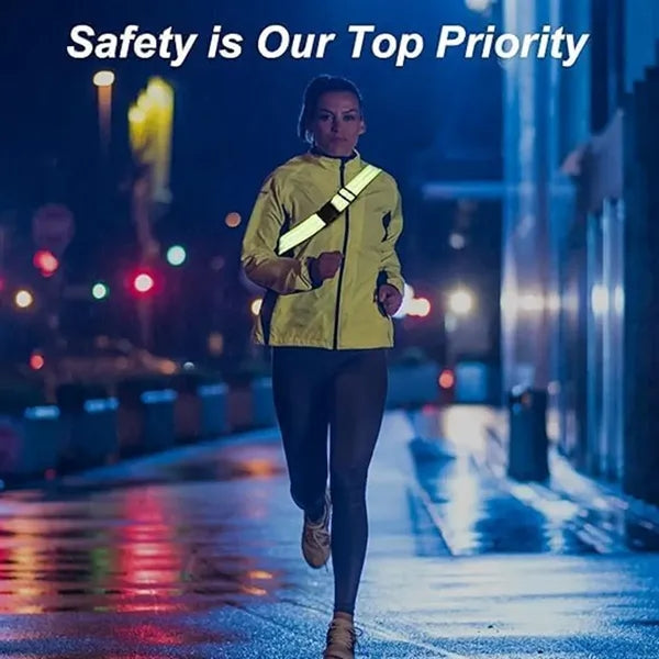 Reflective Elastic Safety Sash Running Gear Belt