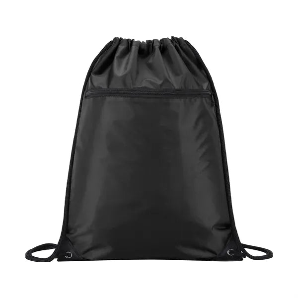 420D RPET Drawstring Backpack With Zipper