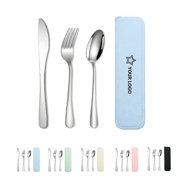 3PCS Portable Utensils Set with Case