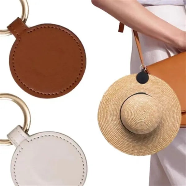 Leather Magnetic Hat Clip with Key Ring