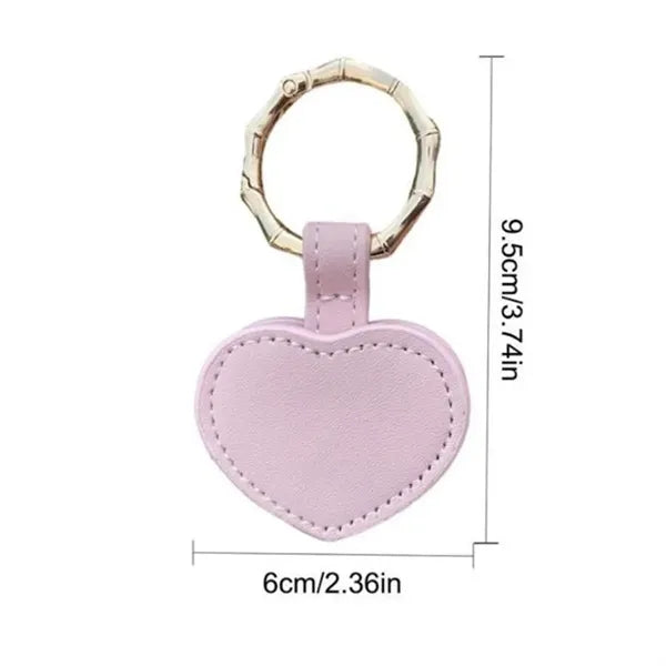 Heart-Shaped Leather Magnetic Hat Clip with Key Ring