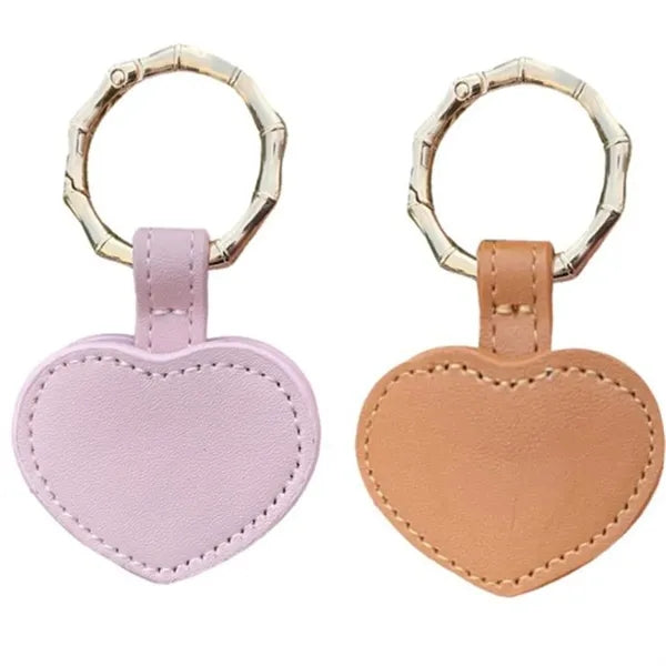 Heart-Shaped Leather Magnetic Hat Clip with Key Ring