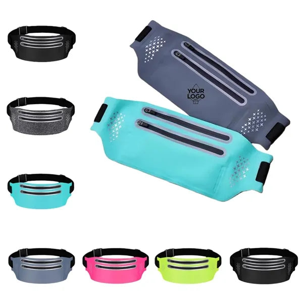 Slim Reflective Running Belt Waist Pack for Fitness Sports