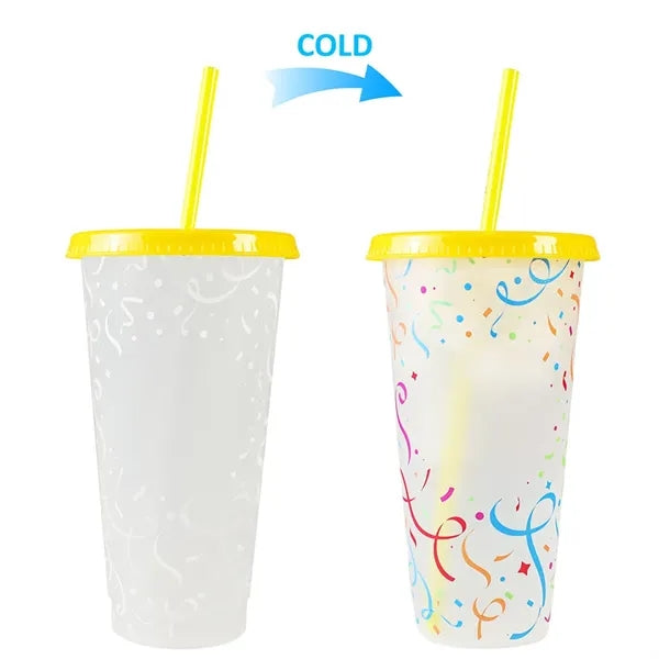 24oz Color-Changing Tumbler with Straw