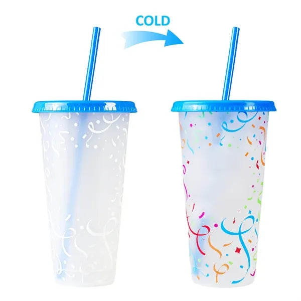 24oz Color-Changing Tumbler with Straw