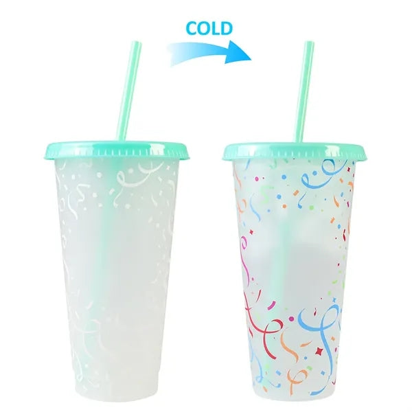 24oz Color-Changing Tumbler with Straw