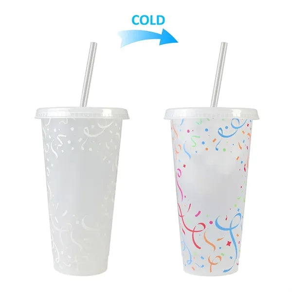 24oz Color-Changing Tumbler with Straw