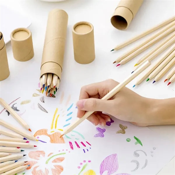 Wooden Tube Colored Pencils