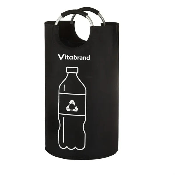Folding Recycling Bin Aluminum Handle Storage Container