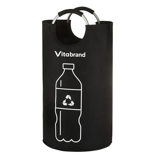 Folding Recycling Bin Aluminum Handle Storage Container