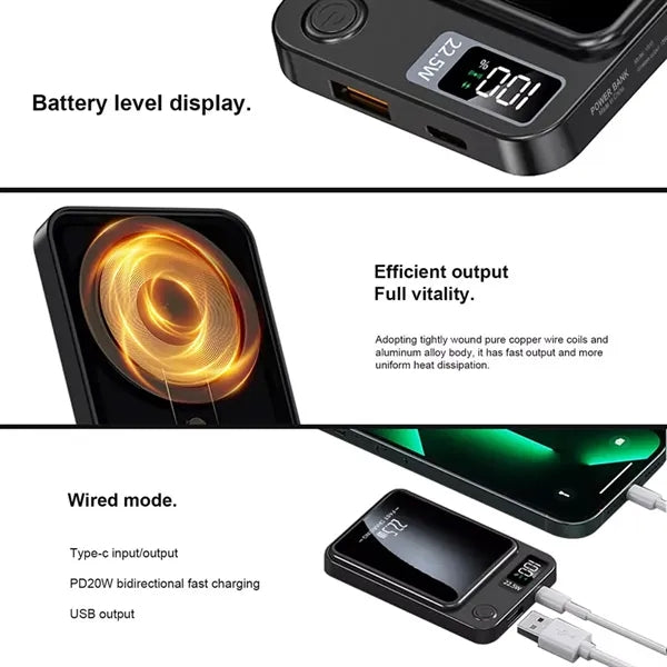 5000mAh Magnetic Wireless Power Bank Portable Charger