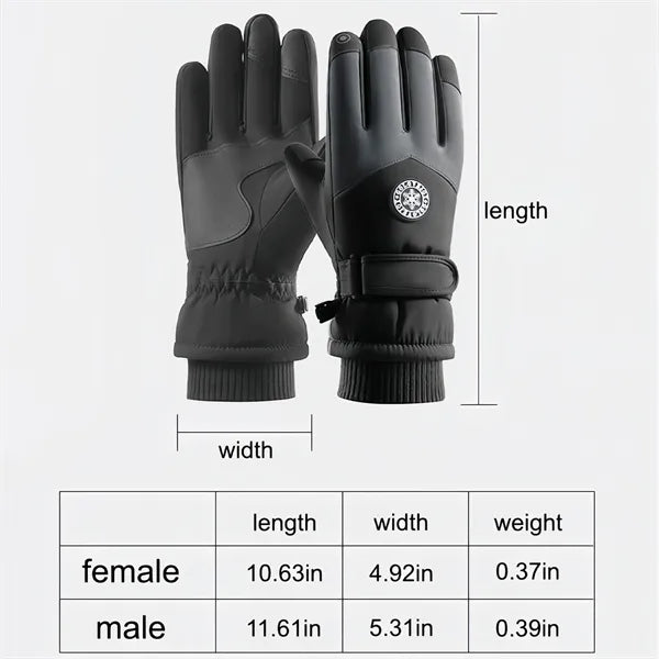 Water Resistant Winter Ski Gloves Touchscreen Thermal Unisex