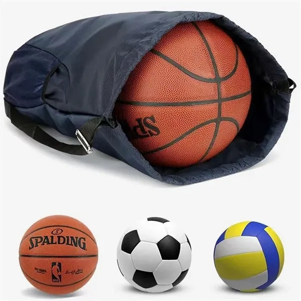 Large Sports Drawstring Backpack with Shoe Compartment