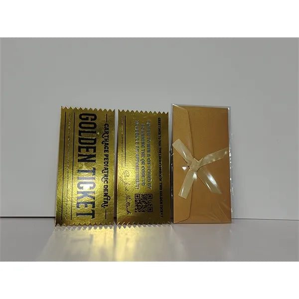 Golden Ticket DIY Scratch Surprise Card with Envelope