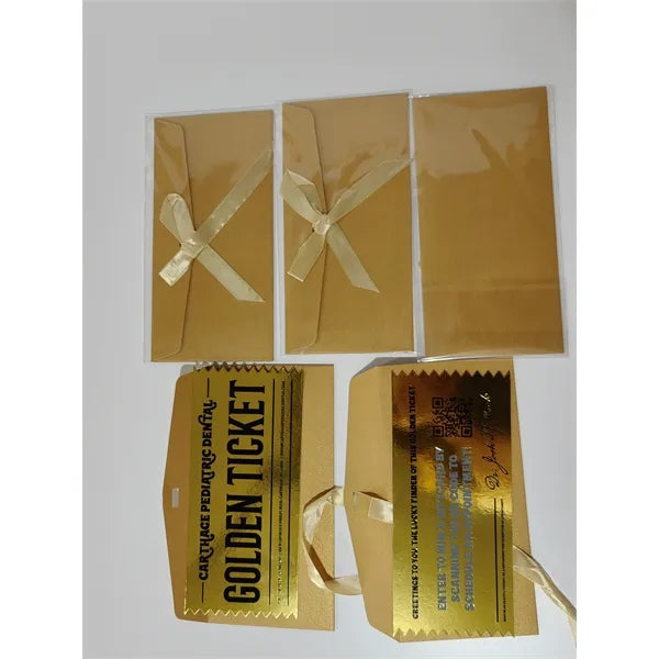 Golden Ticket DIY Scratch Surprise Card with Envelope