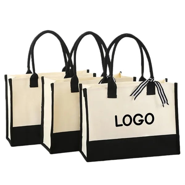Logo Canvas Tote Bag Free Shipping