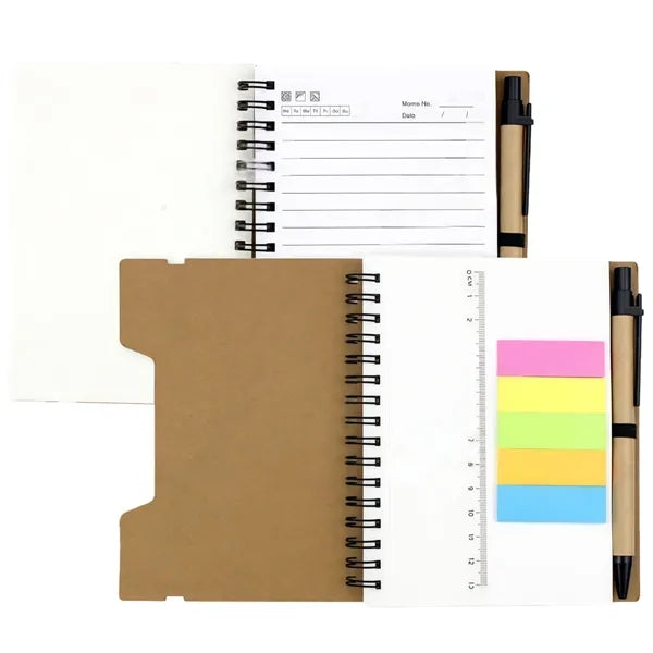 Logo Sticky Notes With Pen Memo Pad Set