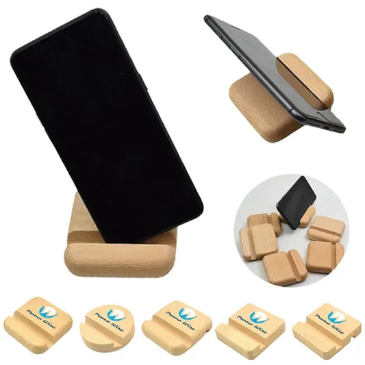 Minimalist Ergonomic Viewing Stable Beech Wood Phone Stand