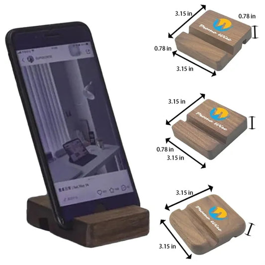 Compact Minimalist Stable Portable Solid Walnut Phone Stand