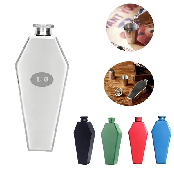 Portable Stainless Steel Coffin Flask/Portable Wine