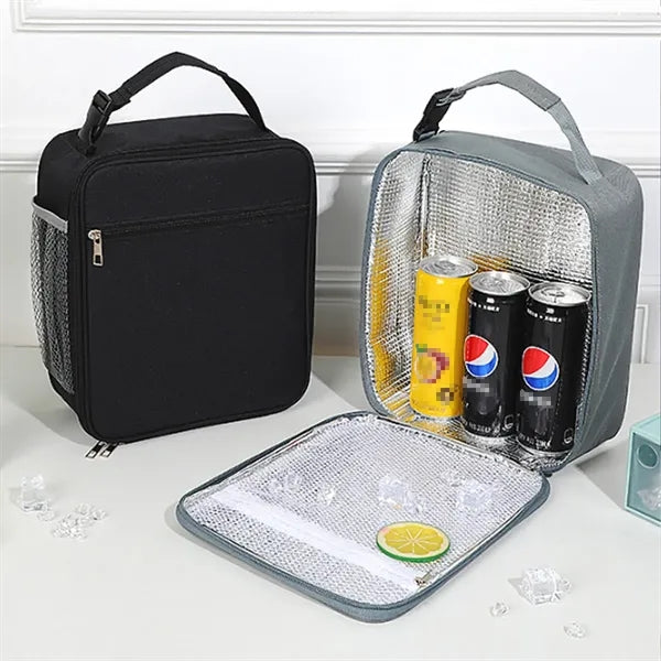 Lightweight Insulated Lunch Bag Lined Multi-Pocket Compact