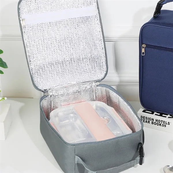 Lightweight Insulated Lunch Bag Lined Multi-Pocket Compact