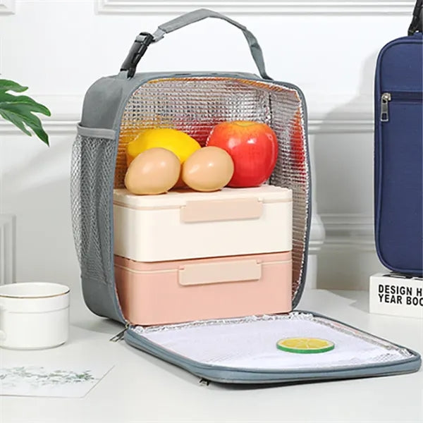 Lightweight Insulated Lunch Bag Lined Multi-Pocket Compact