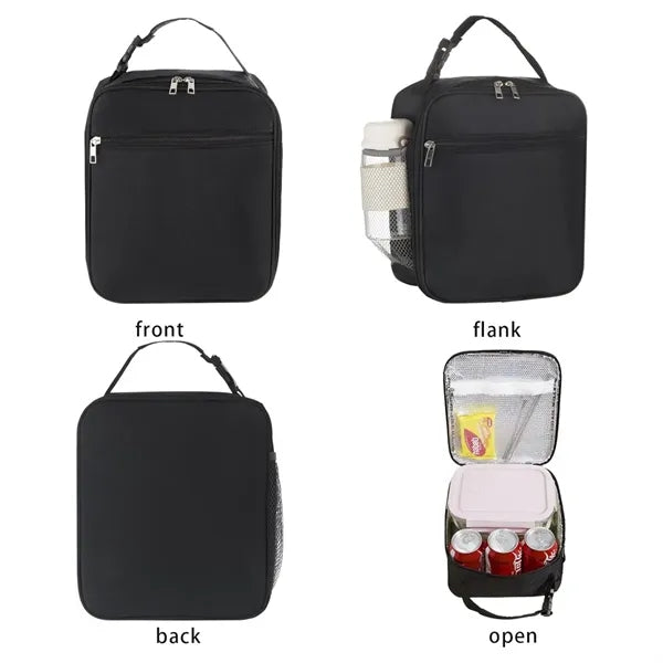 Lightweight Insulated Lunch Bag Lined Multi-Pocket Compact