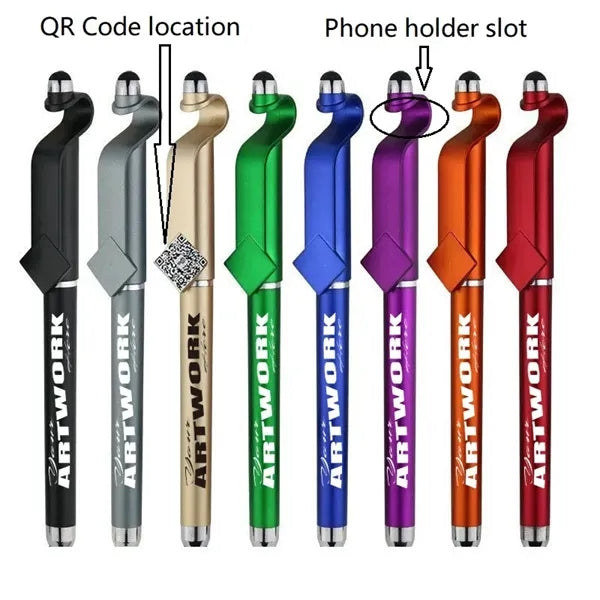 3 In One Multi Functional Plastic QR Code Stylus Pen