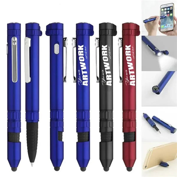7 In One Outdoor Multi Functional Tool Pen With Flashlight