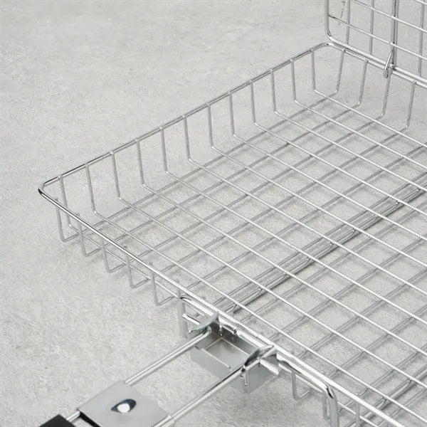 Portable Grill Baskets BBQ Grilling Basket Folding Handle