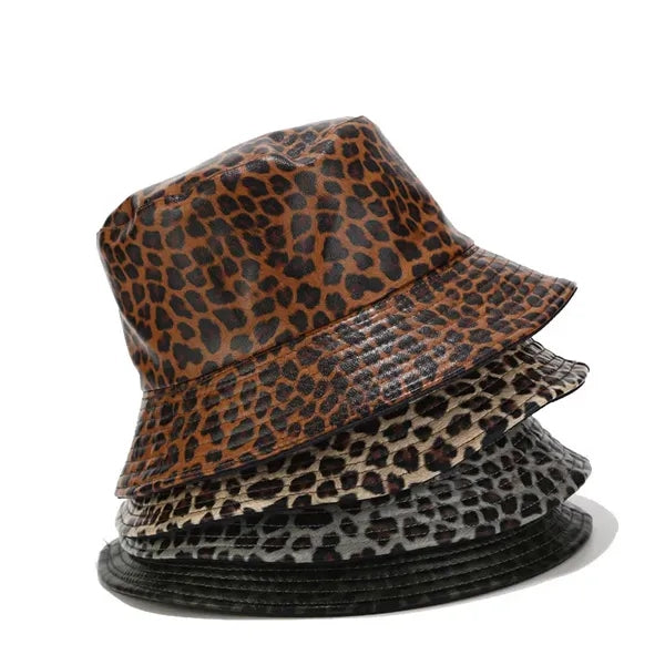 European and American leopard print fisherman hat