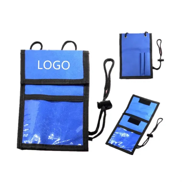 Neck Wallet With Clear Pockets