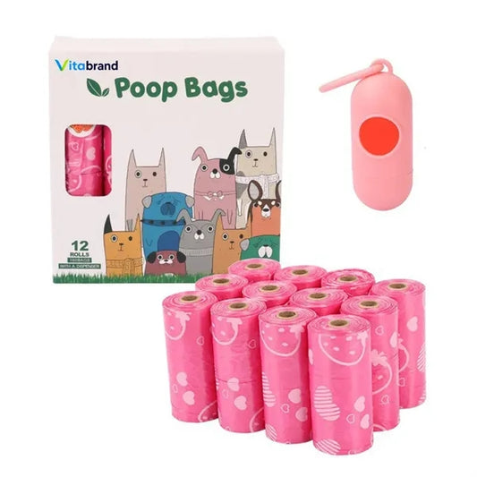 Poop Bags Rolls Pet Waste Dispenser Eco-Friendly
