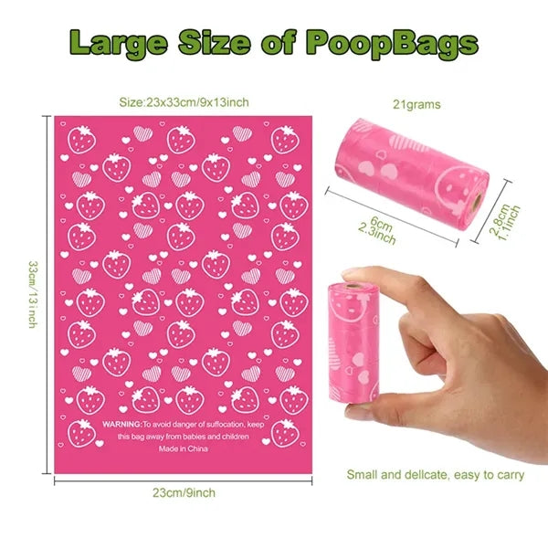 Poop Bags Rolls Pet Waste Dispenser Eco-Friendly