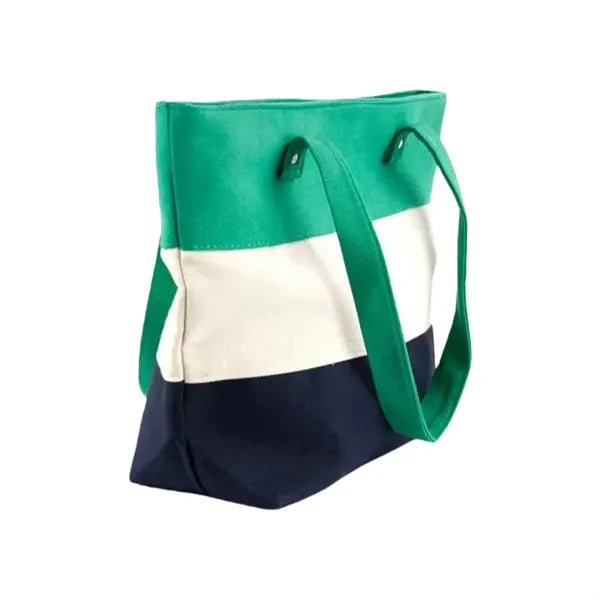 Splicing Color Pure Cotton Tote Bag