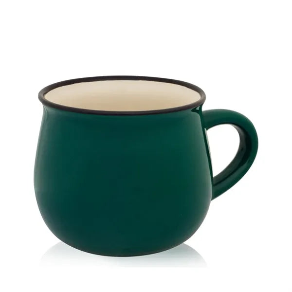 12 Oz. Glossy Pottery Coffee Mugs