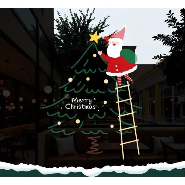 Brand new New Year and Christmas tree static cling stickers