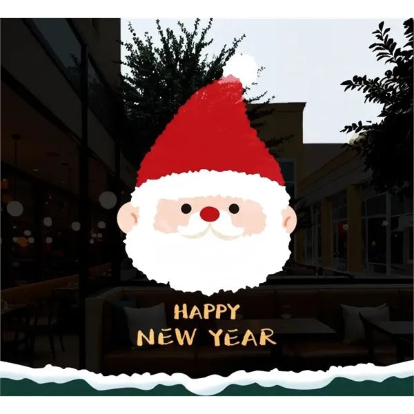 Brand new New Year and Christmas tree static cling stickers