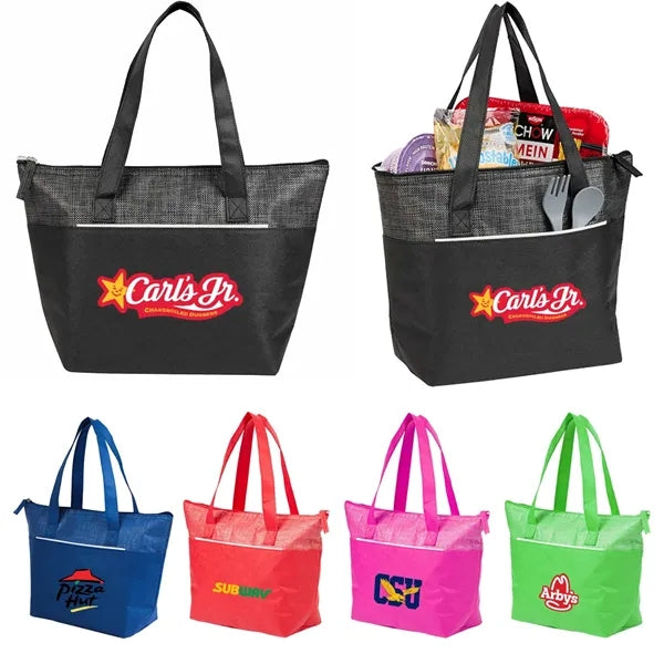 Mist Recycled 9-Can Non-Woven Tote Cooler